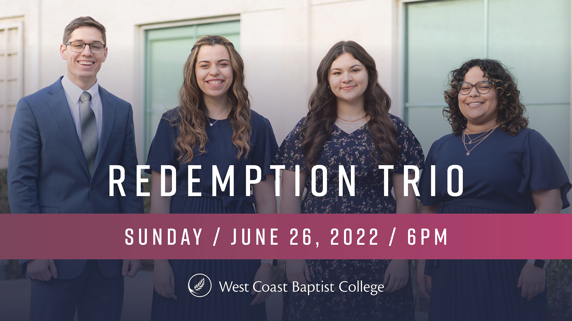 West Coast Baptist College Redemption Trio Lakeside Baptist Church   06.26.22.WCBCRedemptionTrio 1920x1080 